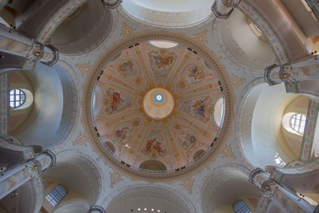 Blick in die Kuppel der Frauenkirche